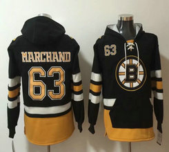 Boston Bruins #63 Brad Marchand Stitched Pullover Hoodie