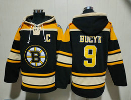 Boston Bruins #9 Johnny Bucyk NFL Stitched Hoodies
