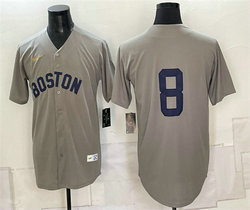 Boston Red Sox #8 Carl Yastrzemski Grey no name Stitched Baseball Jersey