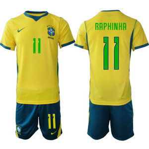 Brazil #11 Raphinha Home 2026 World Cup Soccer jersey