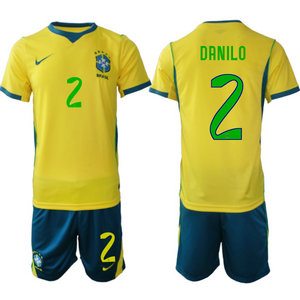 Brazil #2 Danilo Home 2026 World Cup Soccer jersey