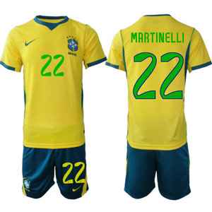 Brazil #22 Martinelli Home 2026 World Cup Soccer jersey