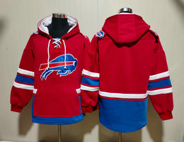 Buffalo Bills Blank Red All Stitched Hooded Sweatshirt