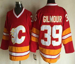Calgary Flames #39 Doug Gilmour CCM Throwback Authentic Stitched NHL Jerseys