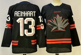 Canada #13 Sam Reinhart Black Olympics Hockey Stitched Jersey