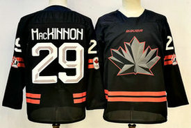 Canada #29 Nathan MacKinnon Black Olympics Hockey Stitched Jersey