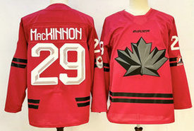 Canada #29 Nathan MacKinnon Red Olympics Hockey Stitched Jersey