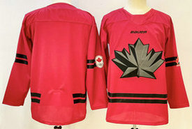 Canada Blank Red Olympics Hockey Stitched Jersey