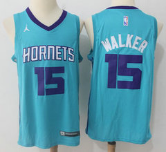 Charlotte Hornets #15 Kemba Walker Teal Game Authentic Stitched NBA Jersey