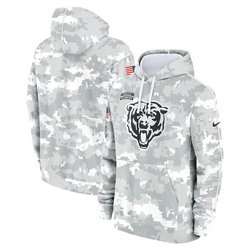 Chicago Bears 2024 Camo Salute To Service Pullove Hoodie