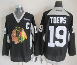 Chicago Blackhawks #19 Jonathan Toews Black Practice Authentic Stitched NHL Jersey