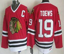 Chicago Blackhawks #19 Jonathan Toews Red CCM Throwback Authentic Stitched NHL Jersey