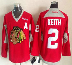 Chicago Blackhawks #2 Duncan Keith Red Practice Authentic Stitched NHL Jersey