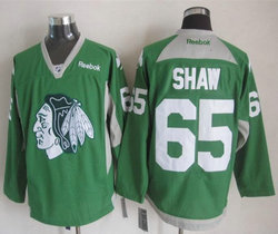 Chicago Blackhawks #65 Andrew Shaw Green Practice Authentic Stitched NHL Jersey