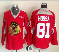 Chicago Blackhawks #81 Marian Hossa Red Practice Authentic Stitched NHL Jersey