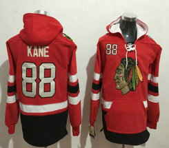 Chicago Blackhawks #88 Patrick Kane Red All Stitched Hooded Sweatshirt