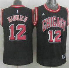 Chicago Bulls #12 Kirk Hinrich Black New Revolution 30 Authentic Stitched NBA Jersey