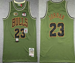 Chicago Bulls #23 Michael Jordan Black Green 1997-98 final Hardwood Classic Stitched NBA Jersey