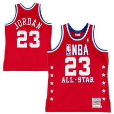 Chicago Bulls #23 Michael Jordan Red 1992 All Star Authentic Stitched NBA jersey