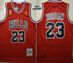 Chicago Bulls #23 Michael Jordan Red 96-97 Champion Mesh Throwback Stitched NBA Jersey