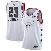 Chicago Bulls #23 Michael Jordan White 2019 All Star Authentic Stitched NBA jersey