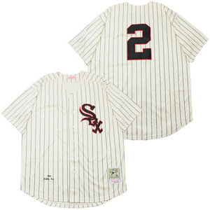 Chicago White Sox #2 Nellie Fox Cream 1959 Throwback Authentic Stitched MLB Jersey
