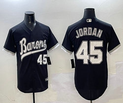 Chicago White Sox #45 Michael Jordan Black Fashion Throwback MLB Jersey