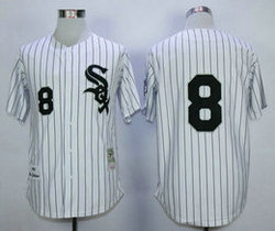 Chicago White Sox #8 Bo Jackson White without name Throwback Authentic Stitched MLB Jersey