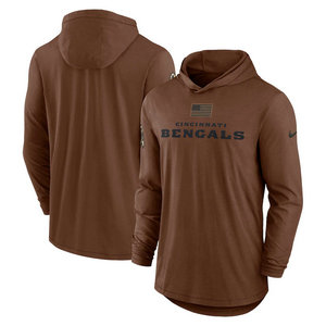 Cincinnati Bengals 2023 brown Salute To Service Pullove Hoodie