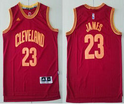 Cleveland Cavaliers #23 Lebron James Red Authentic Stitched NBA Jersey