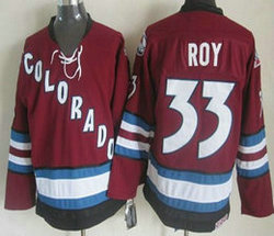 Colorado Avalanche #33 Patrick Roy Red CCM Authentic Stitched NHL jersey