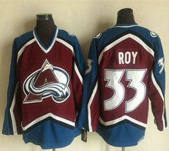 Colorado Avalanche #33 Patrick Roy Red CCM Throwback Authentic Stitched NHL jerseys