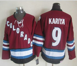 Colorado Avalanche #9 Paul Kariya Red CCM Authentic Stitched NHL jersey