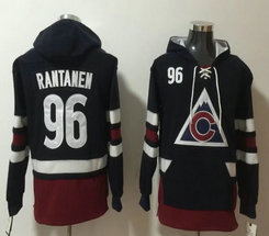 Colorado Avalanche #96 Mikko Rantanen All Stitched Hooded Sweatshirt