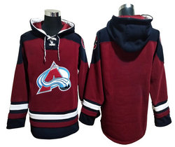 Colorado Avalanche Blank Red NHL Stitched Pullover Hoodie