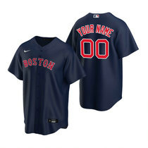Custom Nike Boston Red Sox Any Name Navy Blue Game Authentic stitched MLB jersey