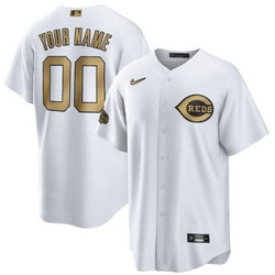 Custom Nike Cincinnati Reds White 2022 All Star Authentic Stitched MLB Jersey
