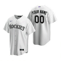 Custom Nike Colorado Rockies White Game Authentic Stitched MLB Jersey