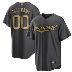 Custom Nike Minnesota Twins Charcoal 2022 All Star Authentic Stitched MLB Jersey