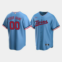 Custom Nike Minnesota Twins Light Blue Game Authentic Stitched MLB jersey