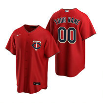 Custom Nike Minnesota Twins Red Game Authentic Stitched MLB jersey