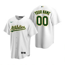 Custom Nike Oakland Athletics White Game Authentic Stitched MLB Jerseys