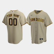 Custom Nike San Diego Padres Brown stripe Game Authentic Stitched MLB Jersey