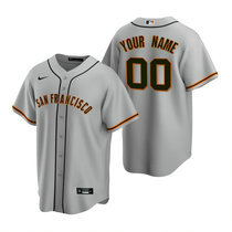 Custom Nike San Francisco Giants Gray Game Authentic Stitched MLB Jersey