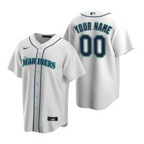Custom Nike Seattle Mariners White Game Authentic Stitched MLB jersey