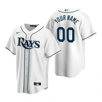 Custom Nike Tampa Bay Rays White Game Authentic stitched MLB jersey