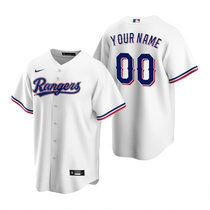 Custom Nike Texas Rangers White Game Authentic Stitched MLB jersey