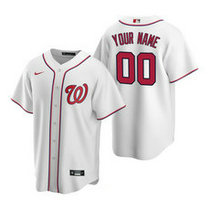 Custom Nike Washington Nationals White Game Authentic Stitched MLB Jersey