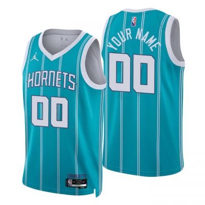 Customized Jordan Charlotte Hornets Green 75th Anniversary Authentic Stitched NBA jersey