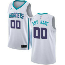 Customized Jordan Charlotte Hornets White Authentic NBA Basketball Jersey